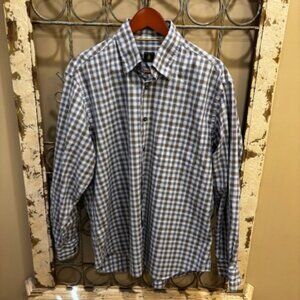 ROBERT TALBOTT MENS L/S PLAID SHIRT-LARGE